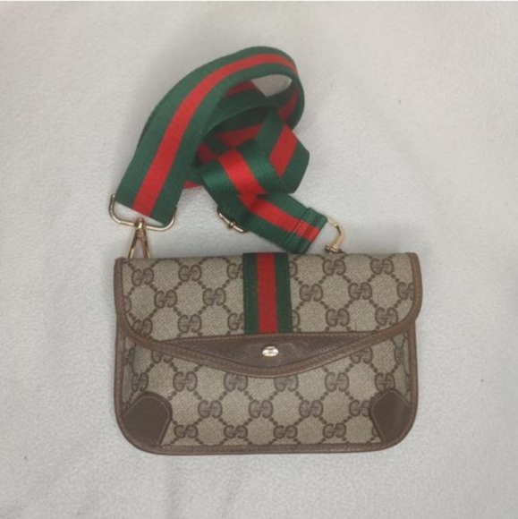 Authentic Vintage Gucci GG Monogram Web Ophidia Neo Clutch Fanny Bum Waist Belt - Picture 4 of 12